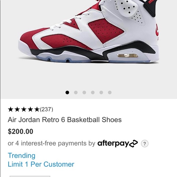 Jordan Retro 6 Carmine 2021 - Picture 4 of 15
